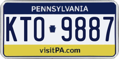 PA license plate KTO9887