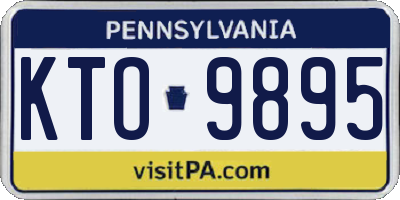 PA license plate KTO9895