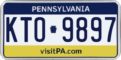 PA license plate KTO9897