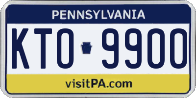 PA license plate KTO9900