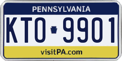 PA license plate KTO9901