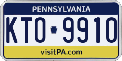 PA license plate KTO9910