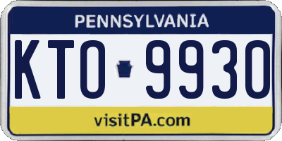 PA license plate KTO9930