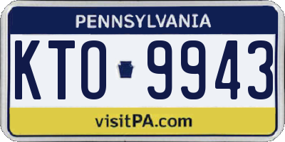 PA license plate KTO9943