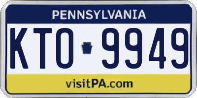 PA license plate KTO9949