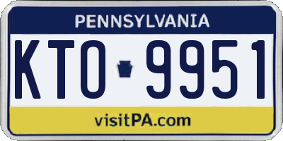 PA license plate KTO9951
