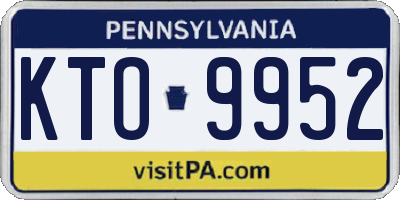PA license plate KTO9952