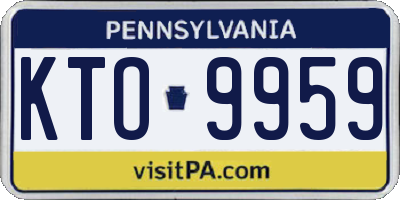 PA license plate KTO9959