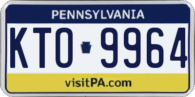 PA license plate KTO9964