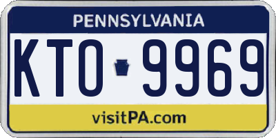 PA license plate KTO9969