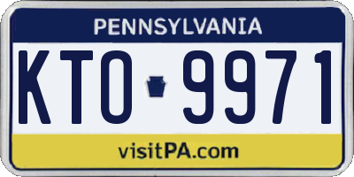 PA license plate KTO9971