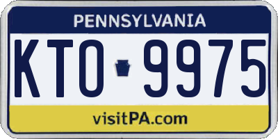 PA license plate KTO9975