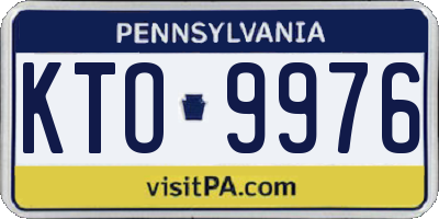 PA license plate KTO9976