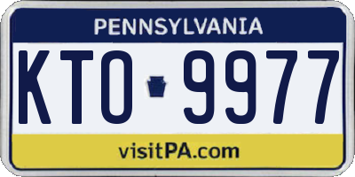 PA license plate KTO9977