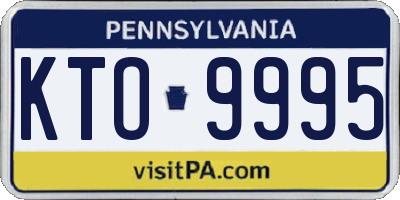 PA license plate KTO9995