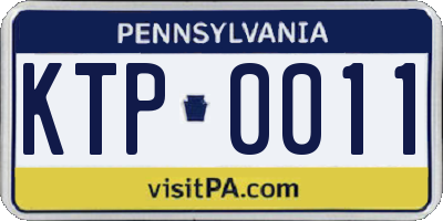 PA license plate KTP0011