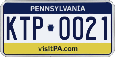 PA license plate KTP0021