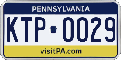 PA license plate KTP0029