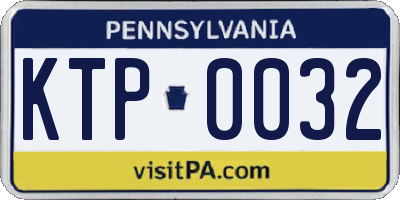 PA license plate KTP0032