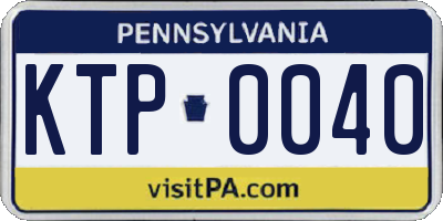 PA license plate KTP0040