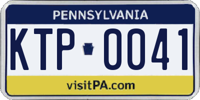 PA license plate KTP0041