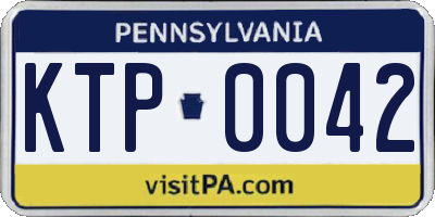PA license plate KTP0042
