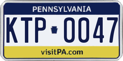 PA license plate KTP0047
