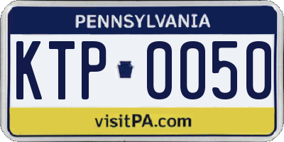 PA license plate KTP0050