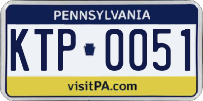 PA license plate KTP0051