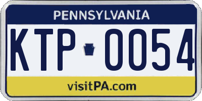 PA license plate KTP0054