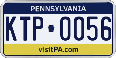 PA license plate KTP0056