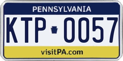 PA license plate KTP0057