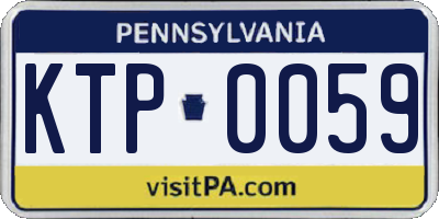 PA license plate KTP0059