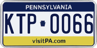 PA license plate KTP0066