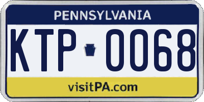 PA license plate KTP0068