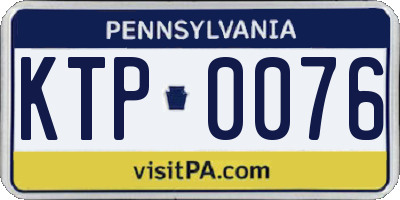 PA license plate KTP0076