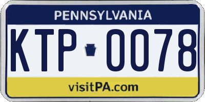PA license plate KTP0078