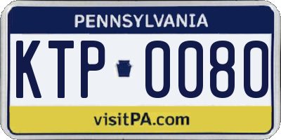 PA license plate KTP0080