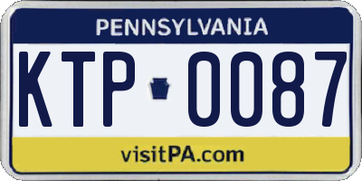 PA license plate KTP0087