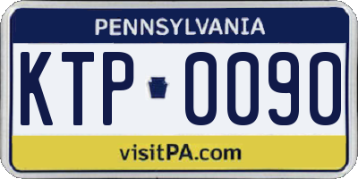 PA license plate KTP0090