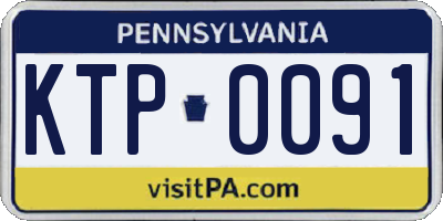 PA license plate KTP0091