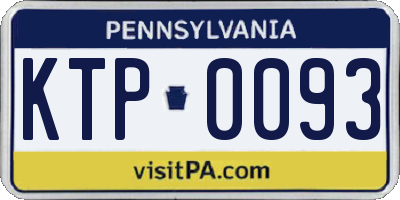 PA license plate KTP0093