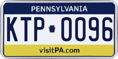 PA license plate KTP0096