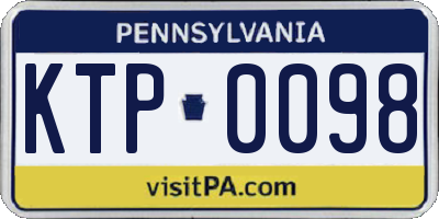 PA license plate KTP0098