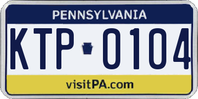 PA license plate KTP0104