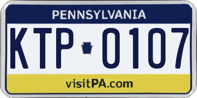 PA license plate KTP0107