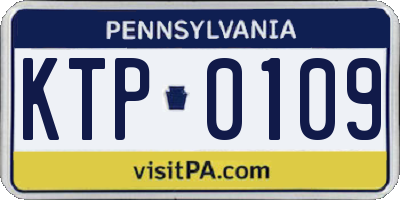 PA license plate KTP0109