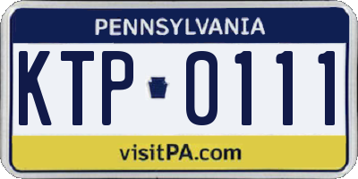 PA license plate KTP0111