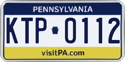 PA license plate KTP0112