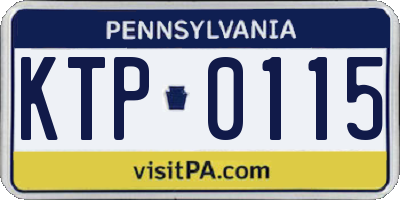 PA license plate KTP0115